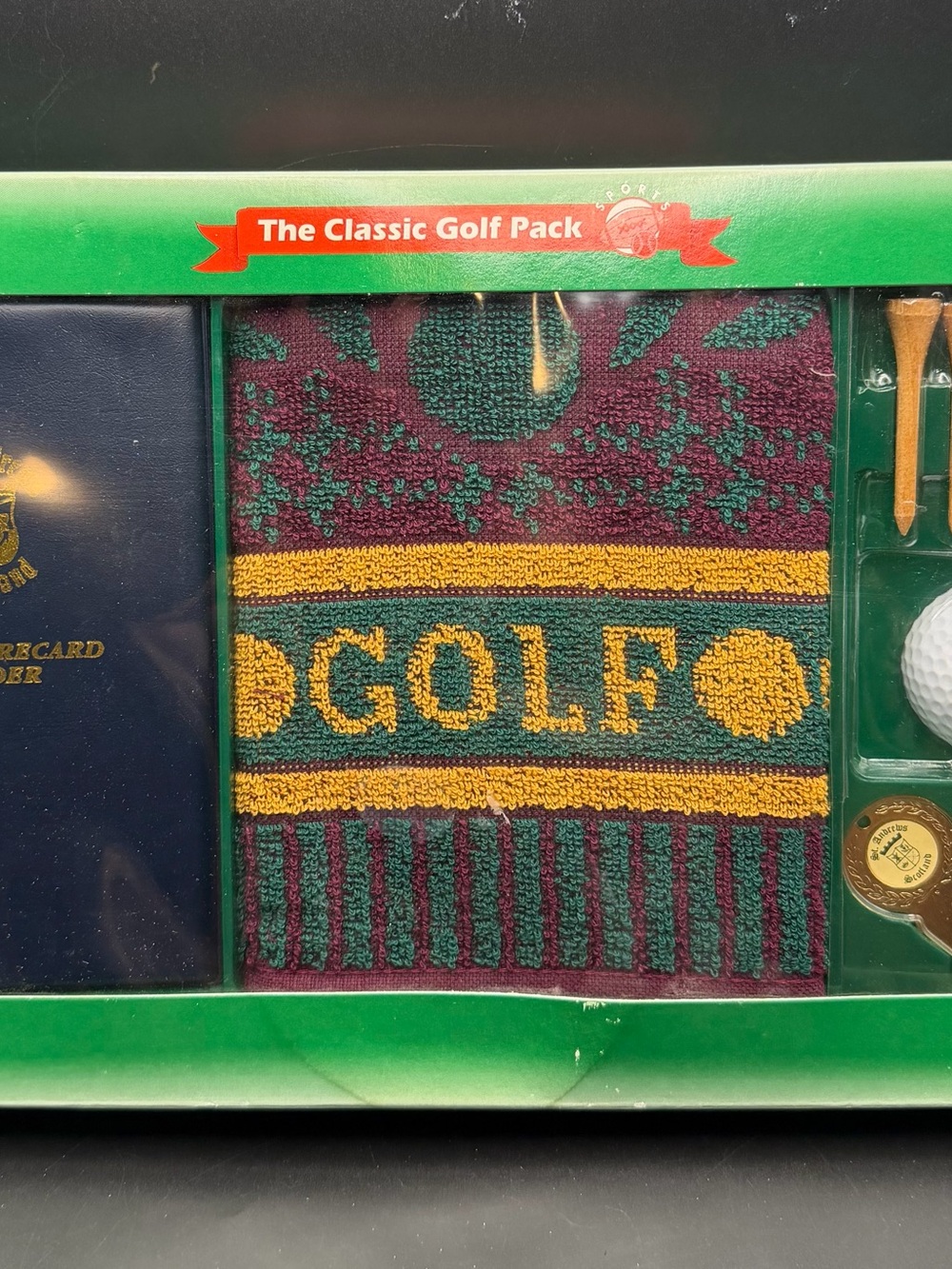 The Classic Golf Pack Towel - Green & Gold - VINTAGE 1999